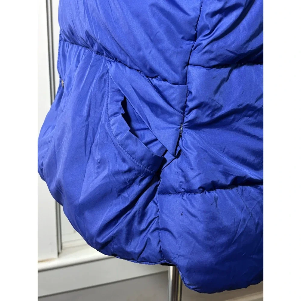 LL Bean Kids Goose Down‎ Puffer Vest Blue XL (18-20) Full Zip Sleeveless